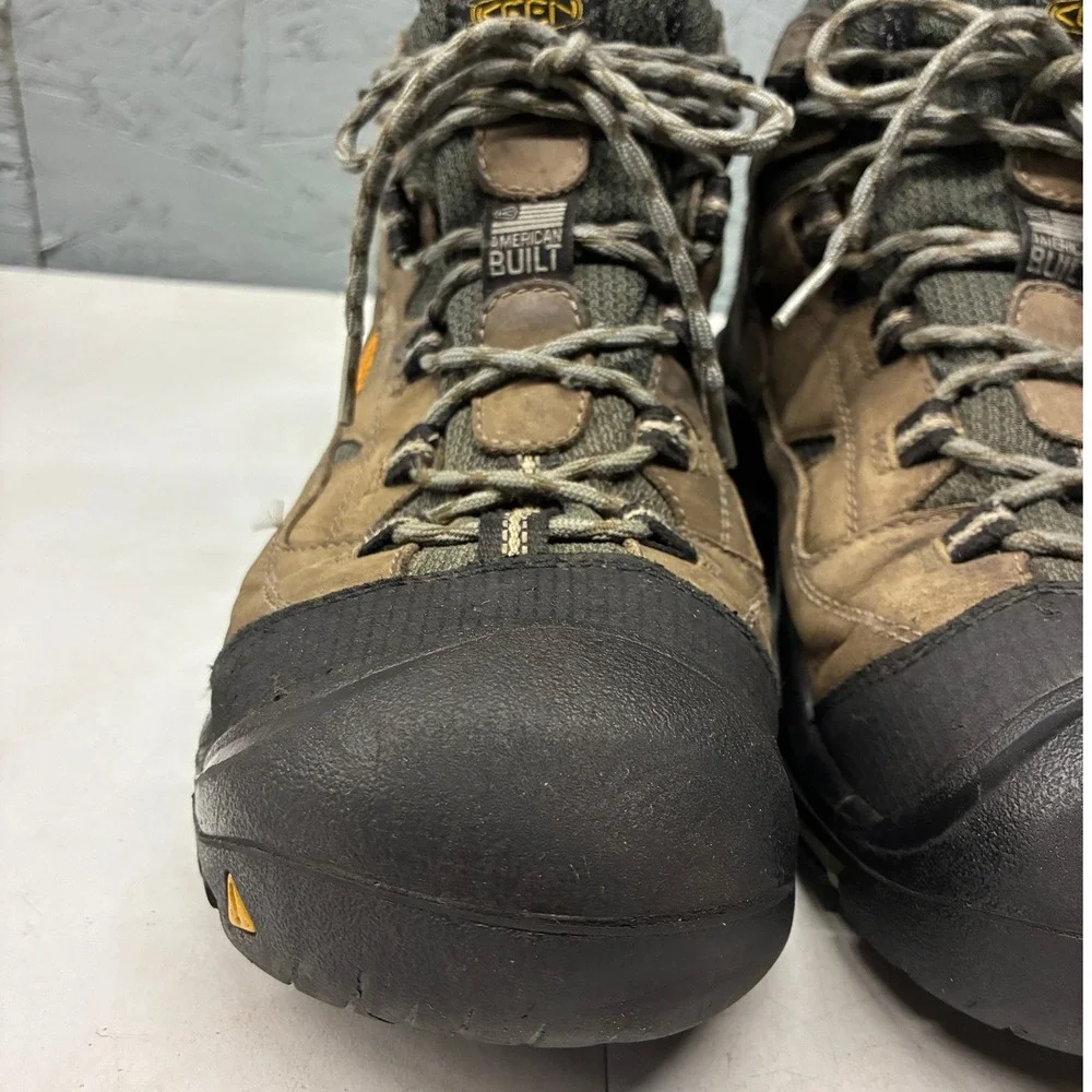 KEEN Utility Waterproof Hiking Boots Mens 10.5EE Brown Steel Toe Work Outdoor